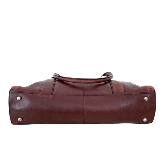 Wilsons Leather Computer Bag Attache 100% Genuine Leather Oxblood Red/Brown - Picture 8 of 13